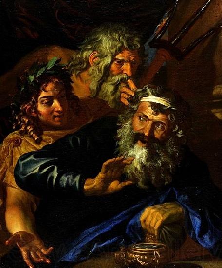 Girolamo Troppa Laomedon Refusing Payment to Poseidon and Apollo Germany oil painting art